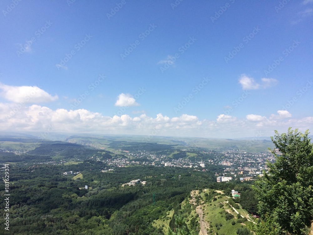 the mountains. North Caucasus. green Forest. blue sky. clouds. nature. journey. yellow rocks. summer. the mountains. North Caucasus. green Forest. blue sky. clouds. nature. journey. yellow rocks. summer.