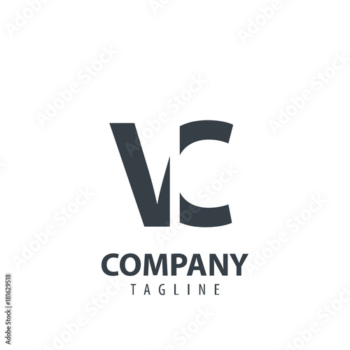 Initial Letter VC Design Logo