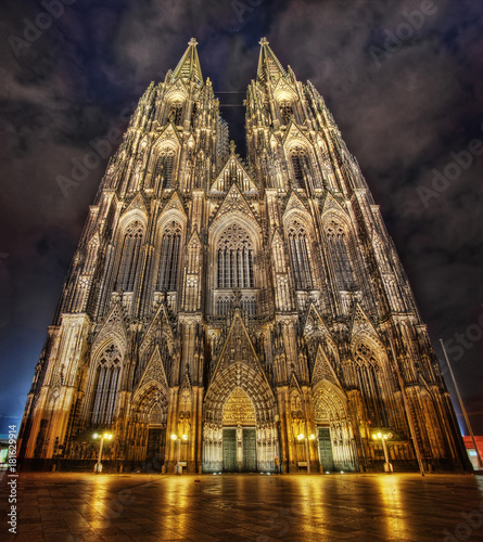 Obraz na płótnie Cologne Cathedral at Night