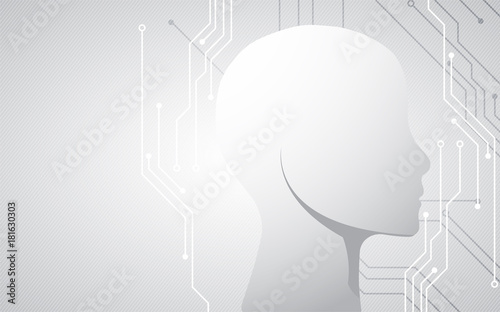 Creative brain concept background. Artificial Intelligence concept.