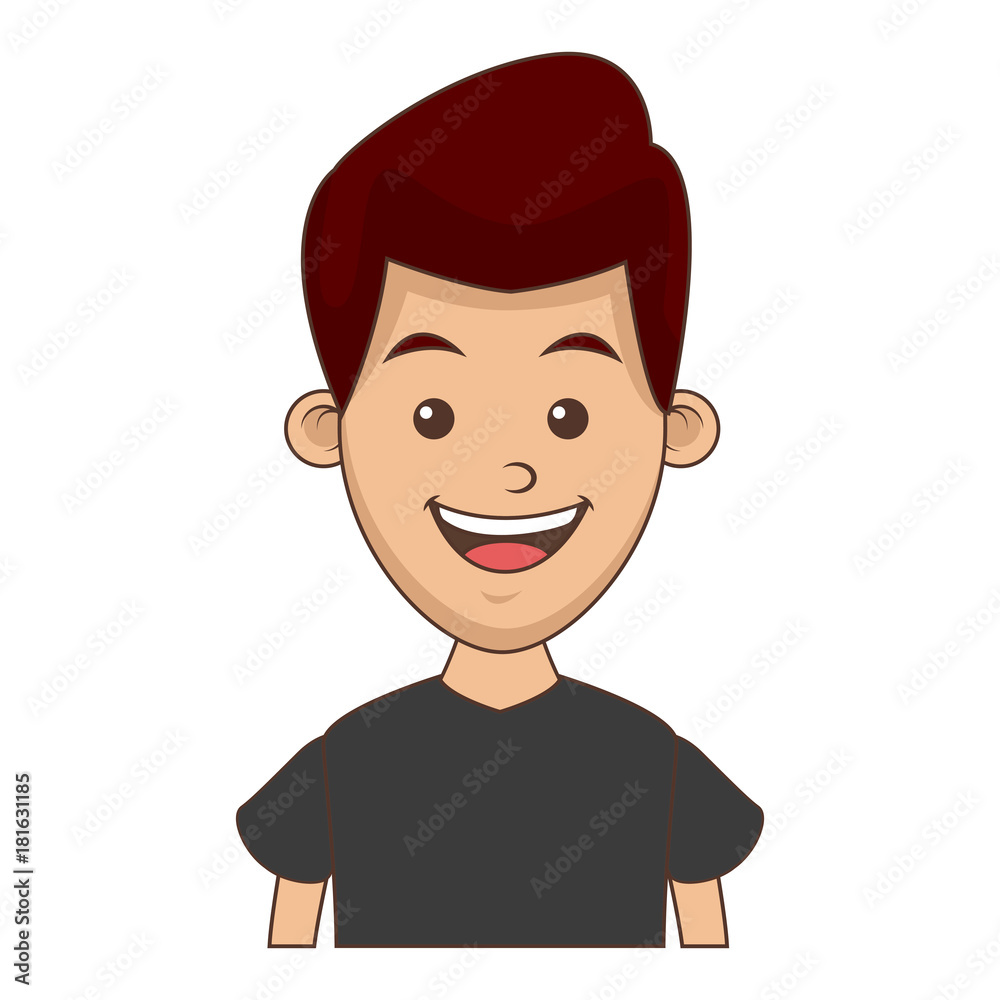 Boy smiling profile