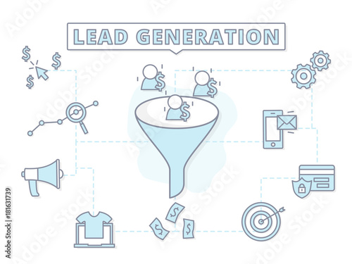 Lead generation business banner concept customer