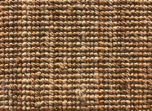 Woven carpet texture from sisal or natural fiber for background