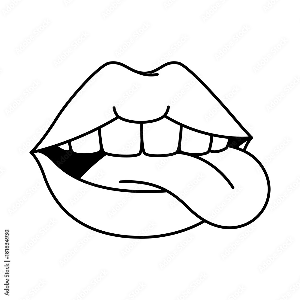 pop art lips with tongue out vector illustration design pop art lips with tongue out vector illustration design
