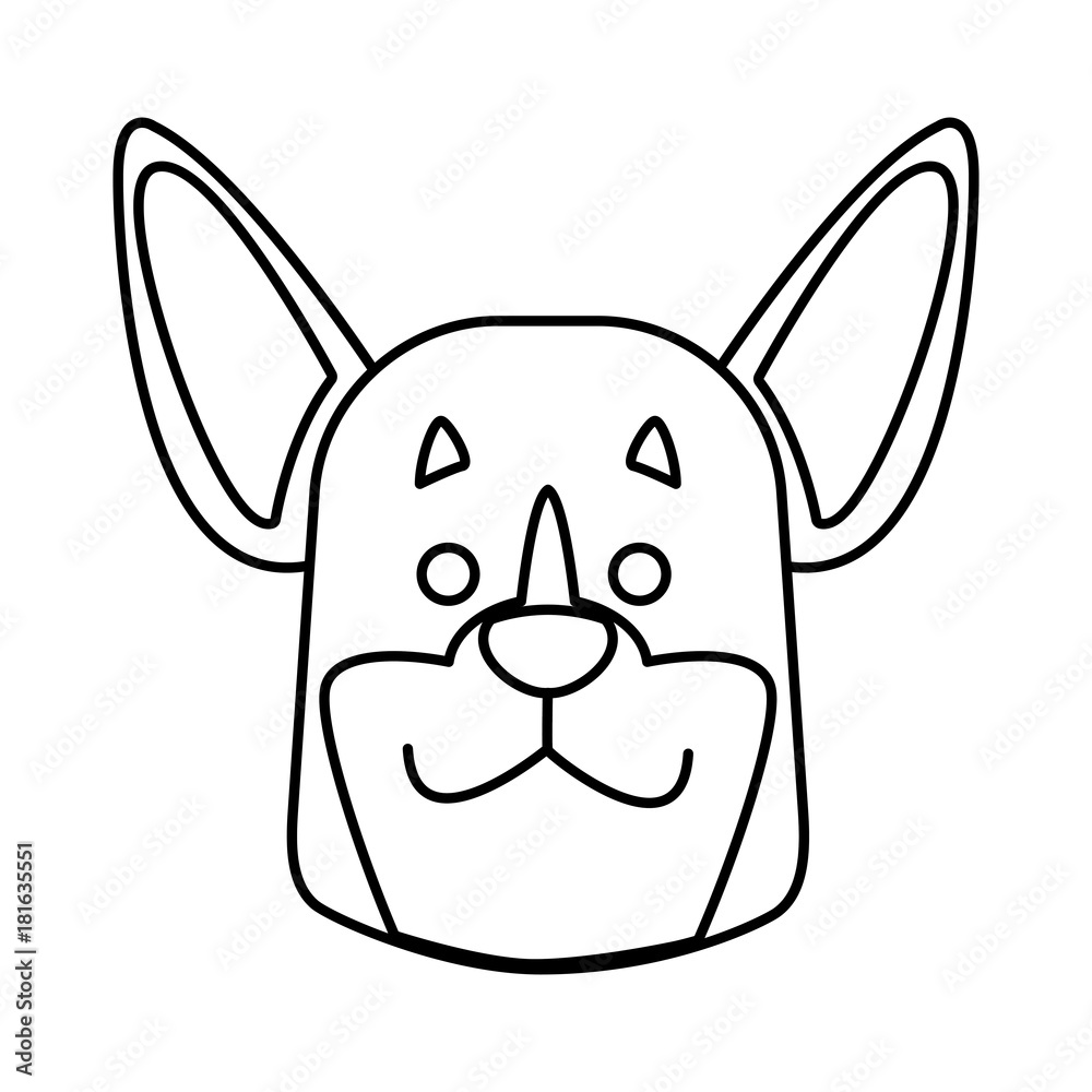 Dog head cartoon