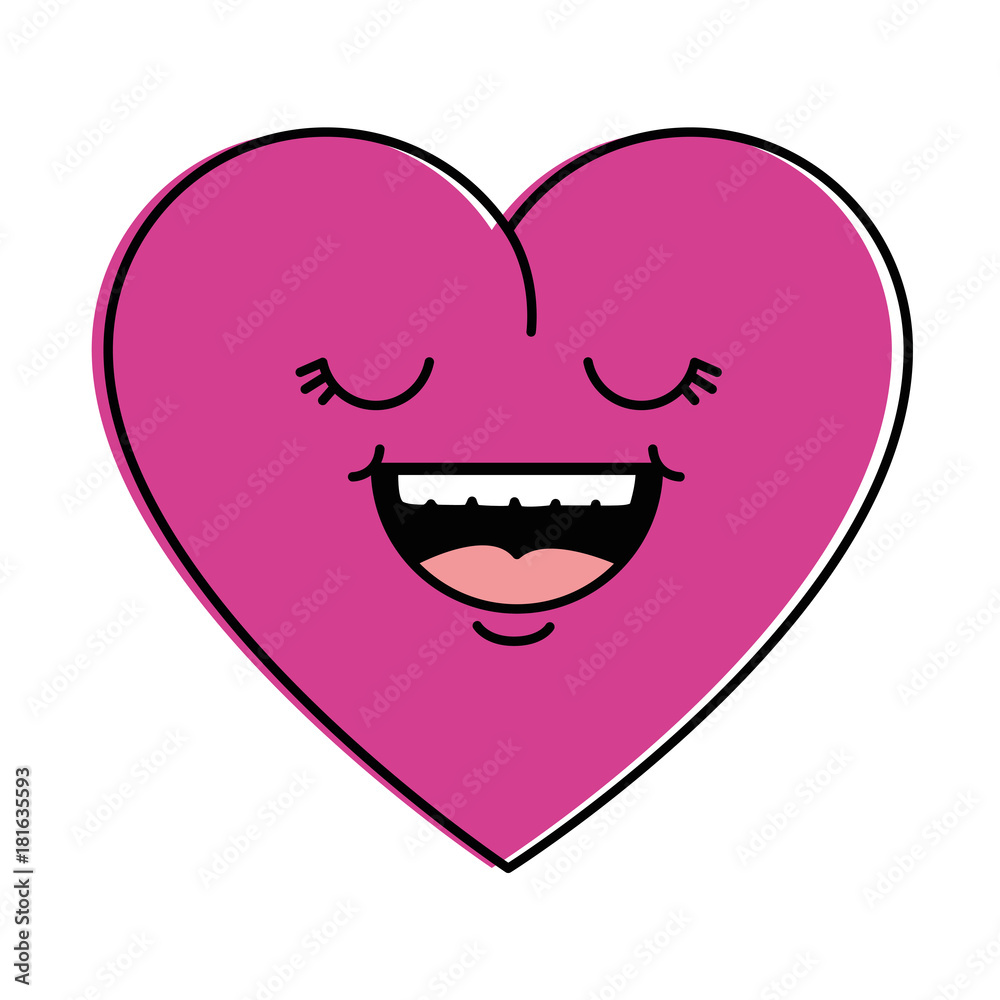 cute heart kawaii character vector illustration design cute heart kawaii character vector illustration design