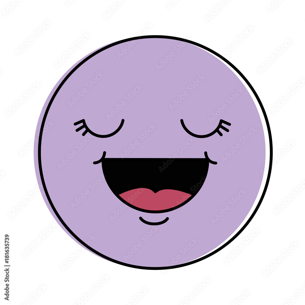 happy face emoji icon vector illustration design