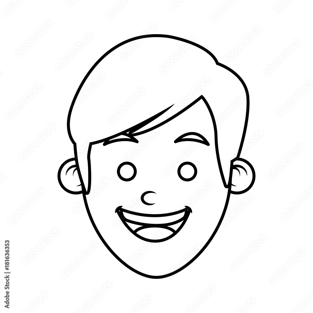 Boy smiling cartoon Boy smiling cartoon