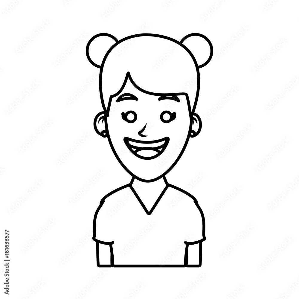 Woman profile cartoon