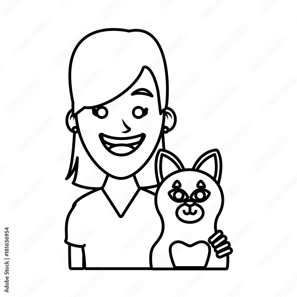 Girl with cat Girl with cat