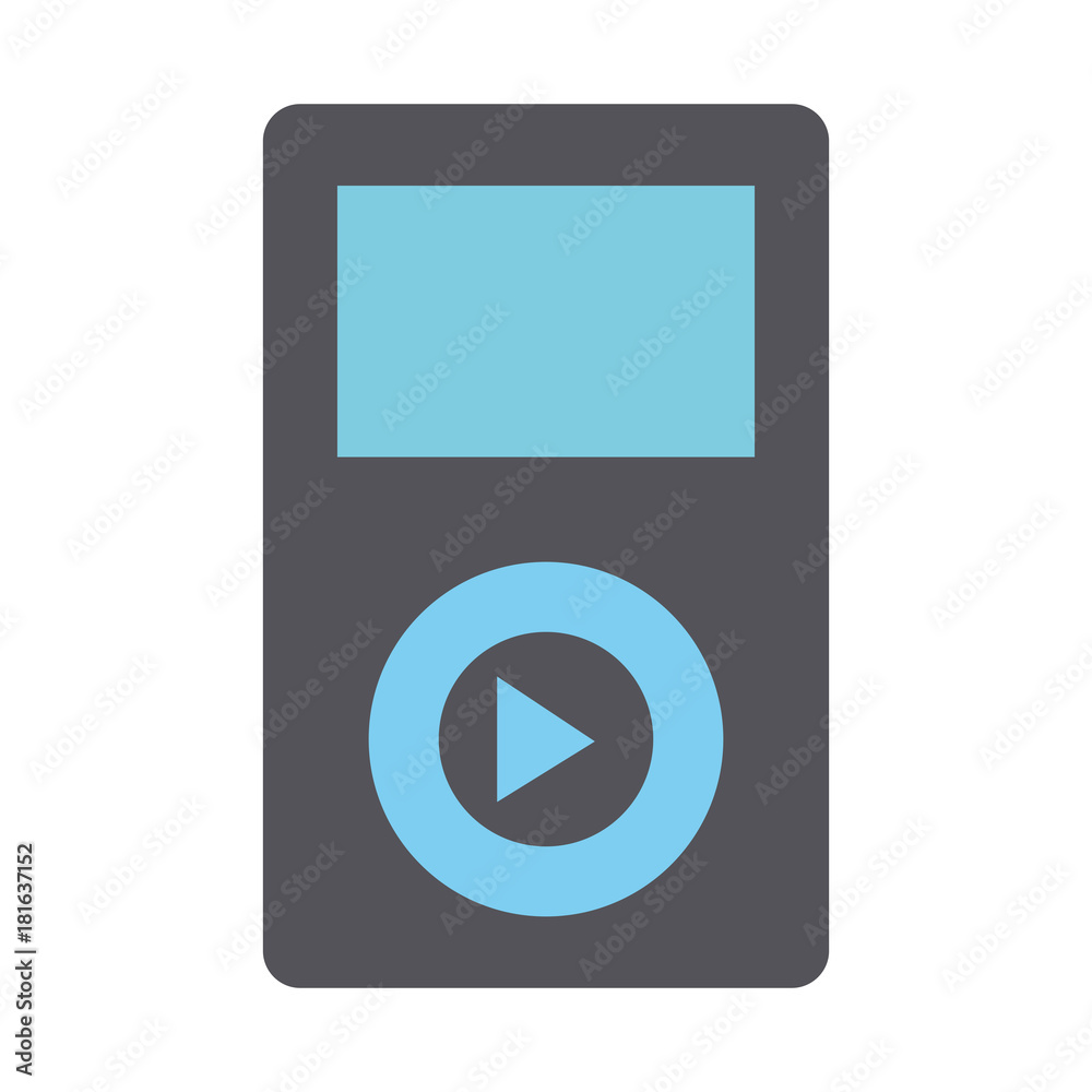 music player with play button icon over white background colorful design vector illustration music player with play button icon over white background colorful design vector illustration