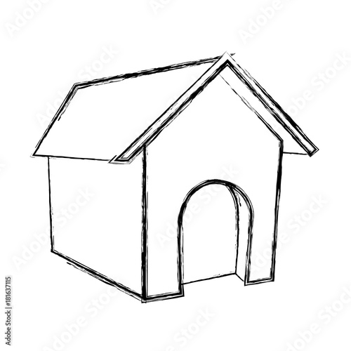 Dog house isolated