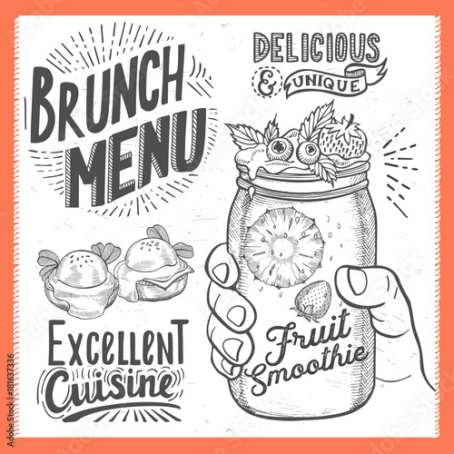 Brunch poster for restaurant.