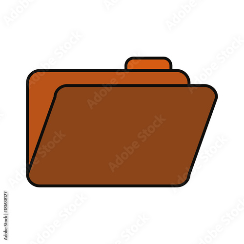 document folder icon over white background colorful design  vector illustration