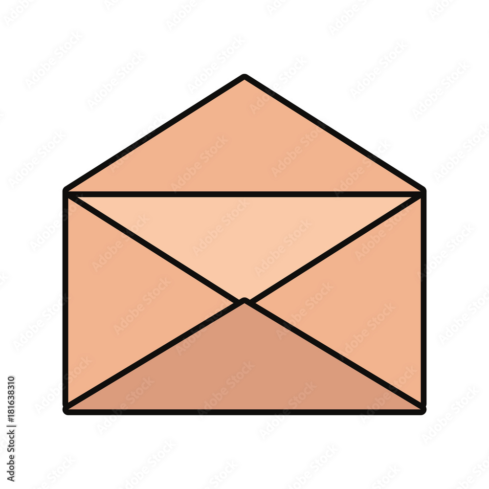 opened envelope icon over white background colorful design vector illustration opened envelope icon over white background colorful design vector illustration