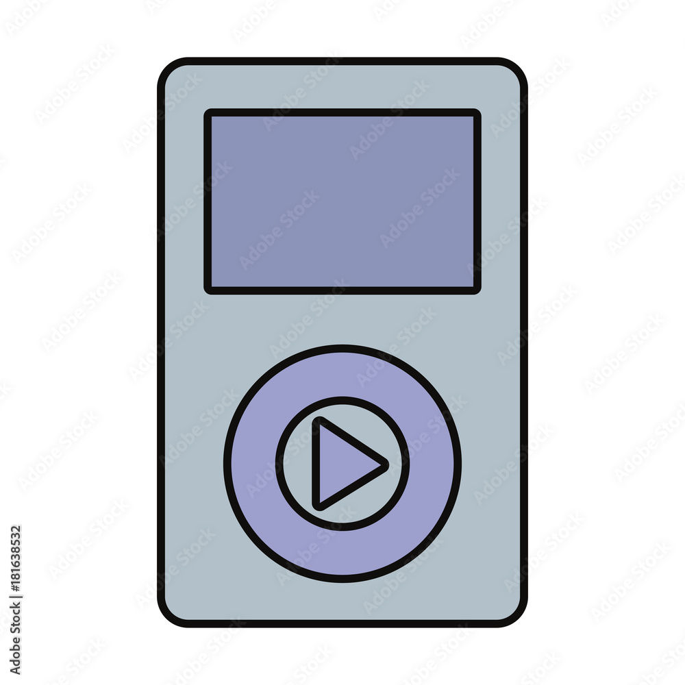 music player with play button icon over white background colorful design vector illustration music player with play button icon over white background colorful design vector illustration