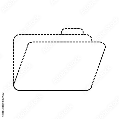 document folder icon over white background vector illustration