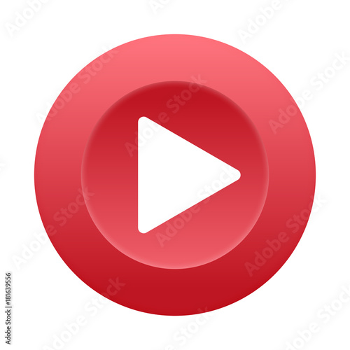 Runder 3D Button - Play Button