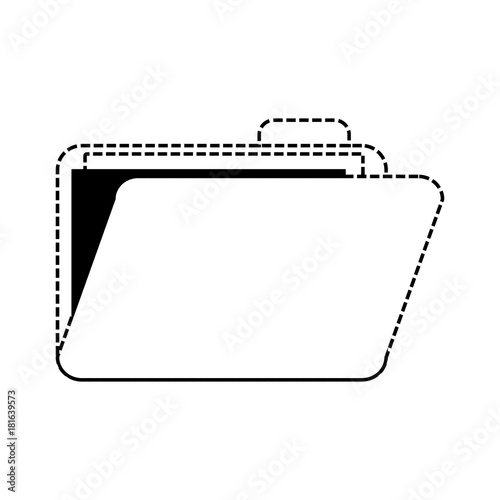 document folder icon over white background vector illustration