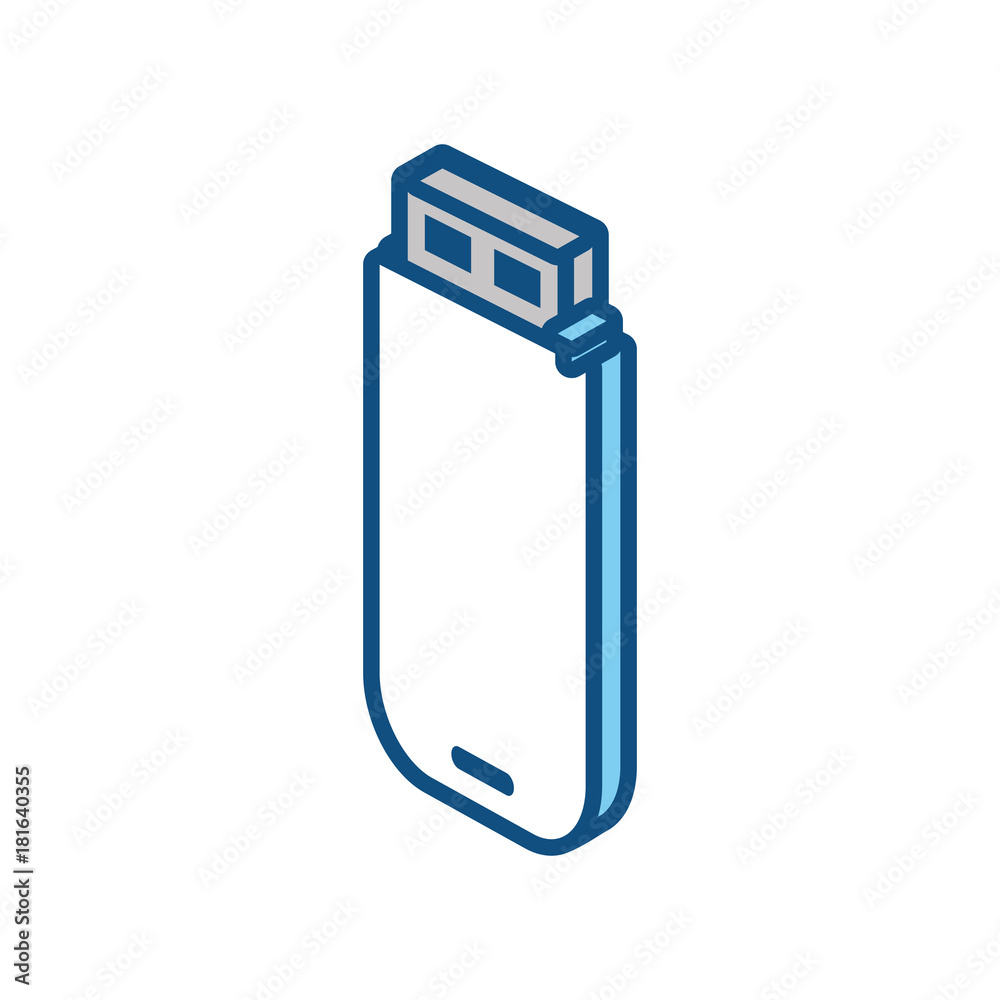USB flash drive icon over white background colorful design vector illustration USB flash drive icon over white background colorful design vector illustration