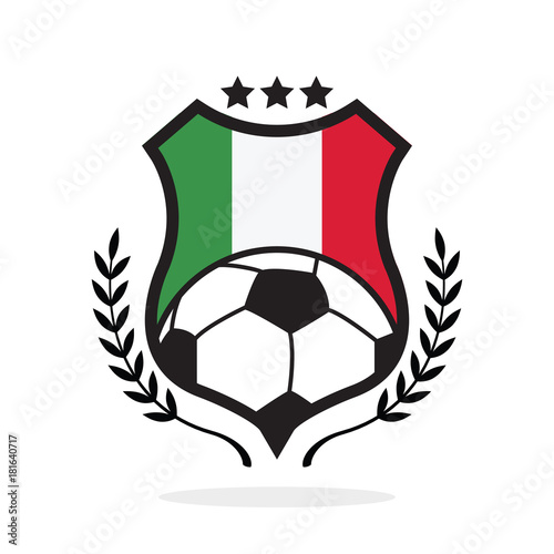 Italy national flag football crest