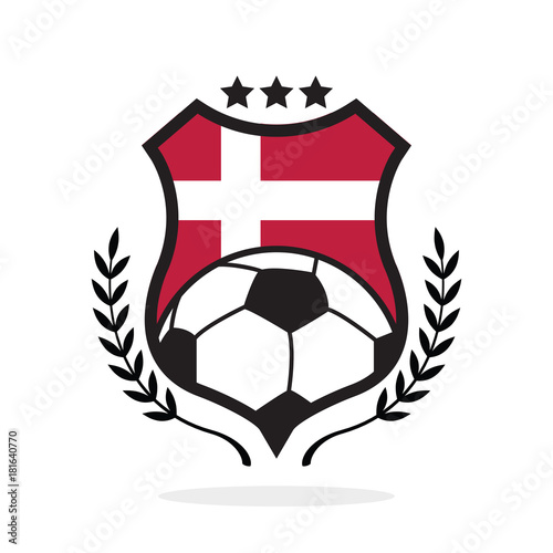 Denmark national flag football crest