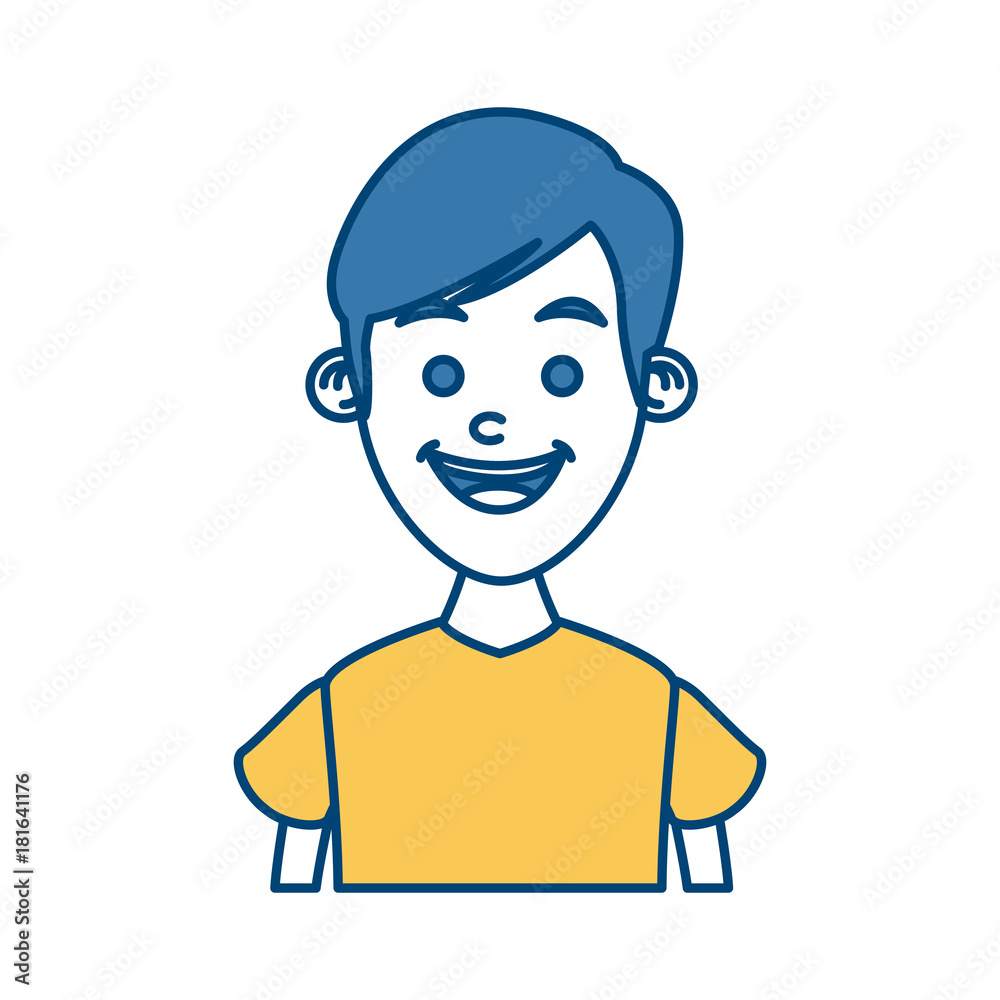 Boy smiling profile icon vector illustration graphic design Boy smiling profile icon vector illustration graphic design