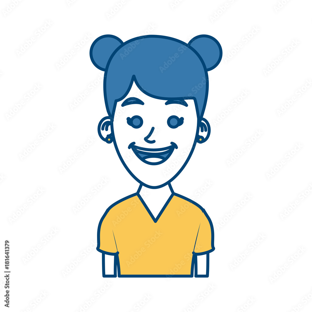 Woman profile cartoon icon vector illustration graphic design