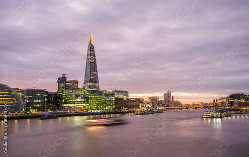 London city skyline panorama from tower bridge

