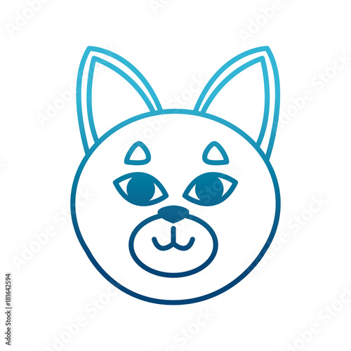 Cat head cartoon icon vector illustration graphic design