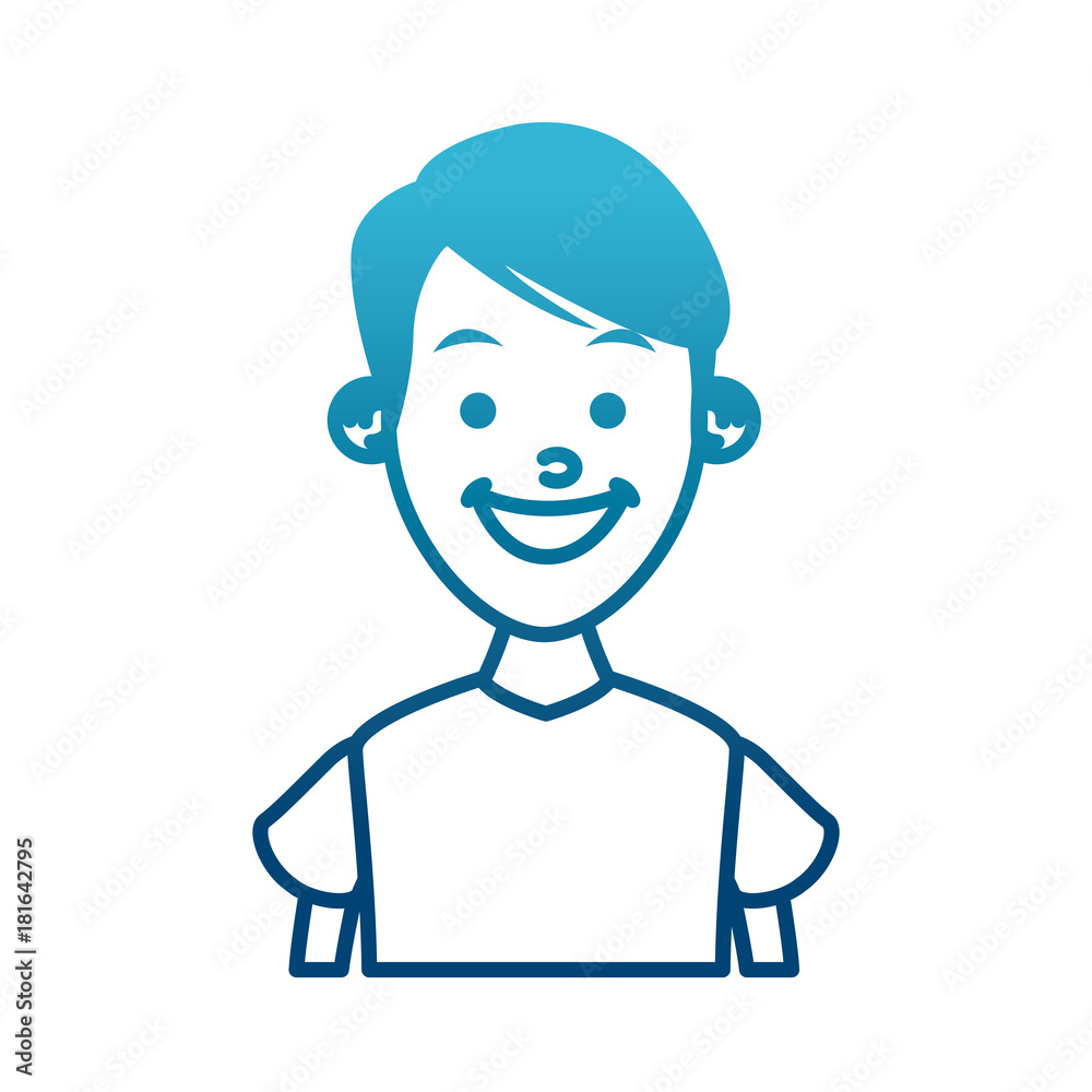 Boy smiling profile icon vector illustration graphic design Boy smiling profile icon vector illustration graphic design