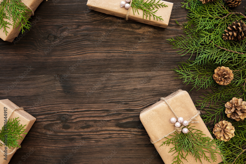 Christmas background with gift boxes Christmas background with gift boxes