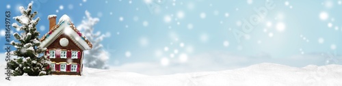 Obraz na płótnie Weihnachten Banner Panorama Hintergrund w salonie