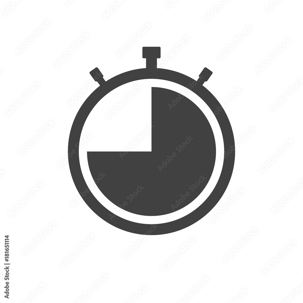 Stopwatch icon - simple flat design isolated on white background, vector Stopwatch icon - simple flat design isolated on white background, vector