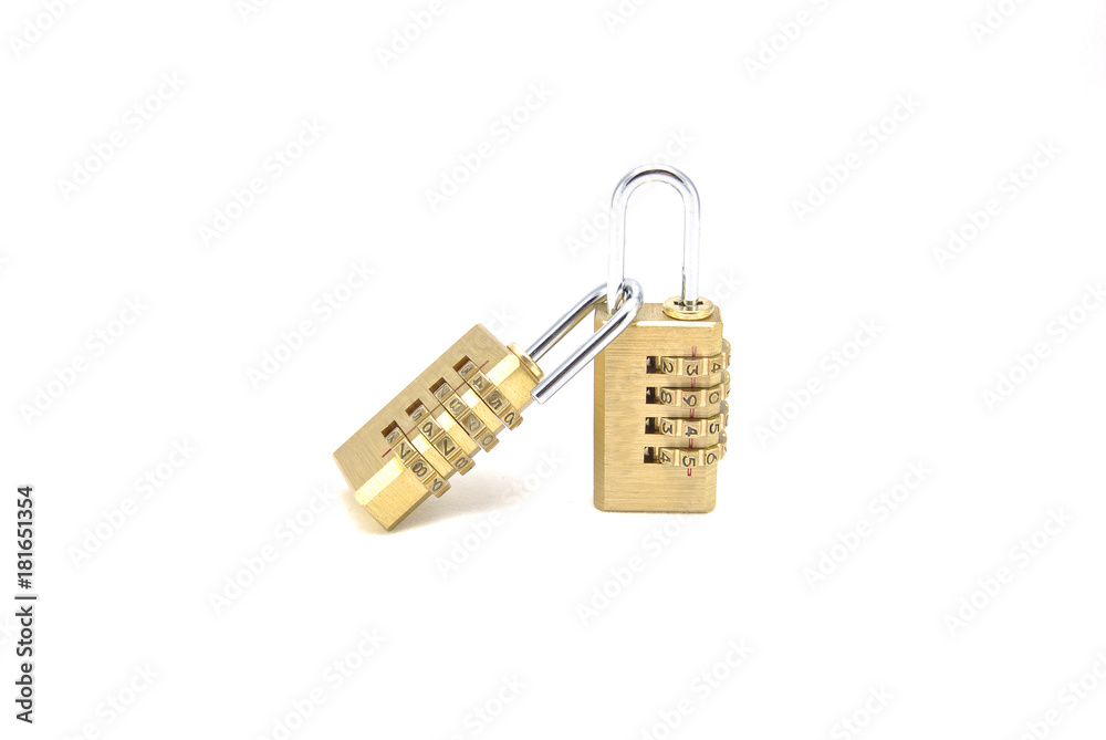 Coded lock on a white background close up Coded lock on a white background close up