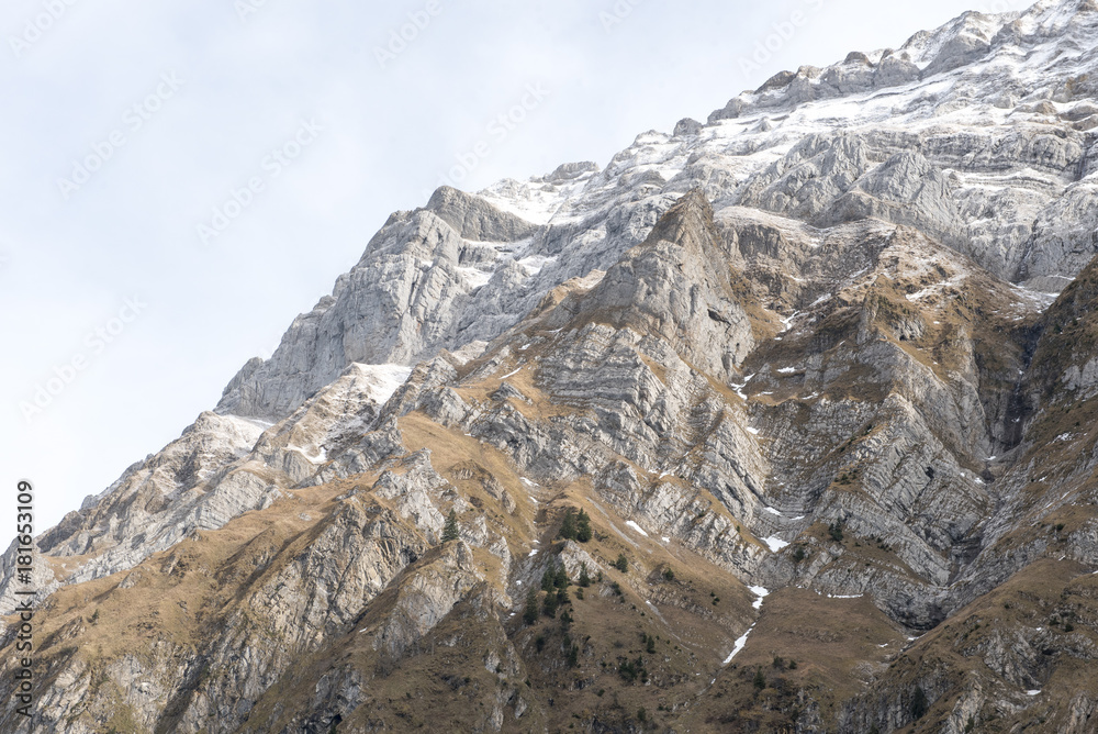 Beautiful view of valley mountain Saentis, Switzerland