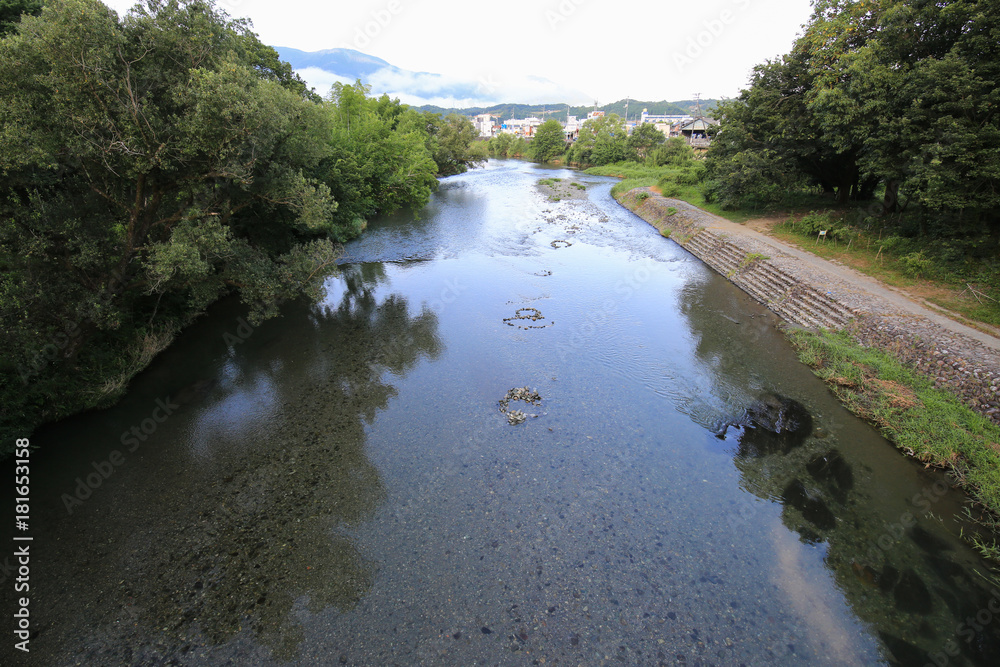 Obraz premium 愛媛県内子町 からり橋