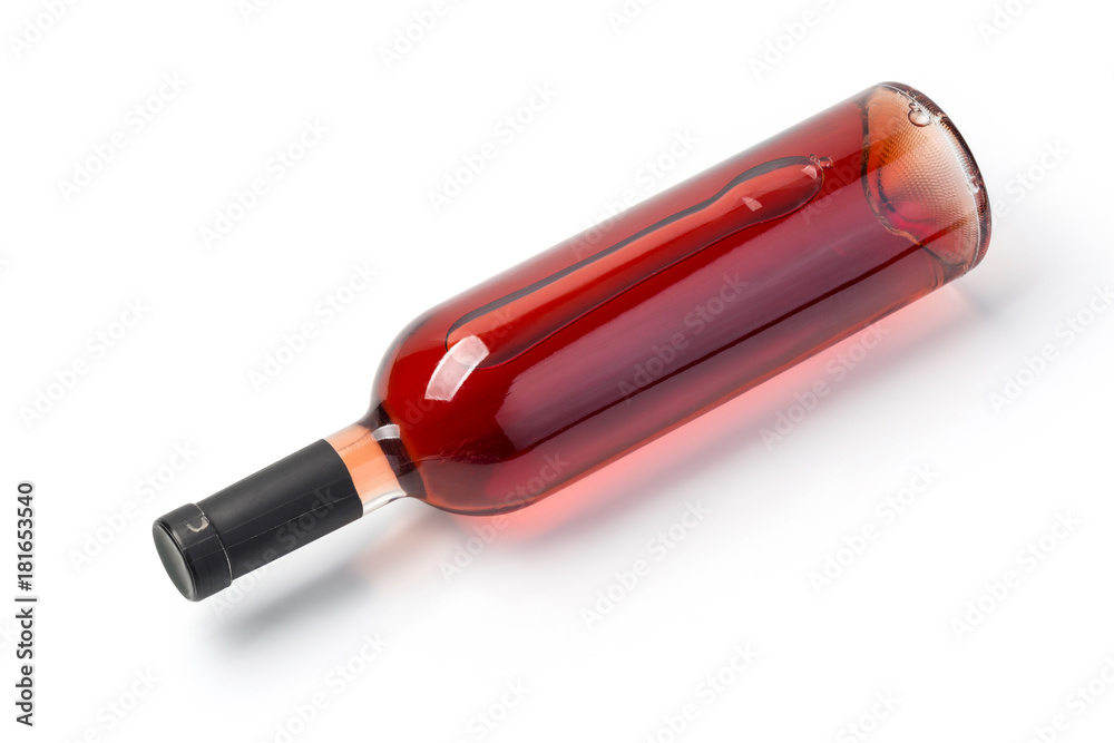 wine bottle on white wine bottle on white