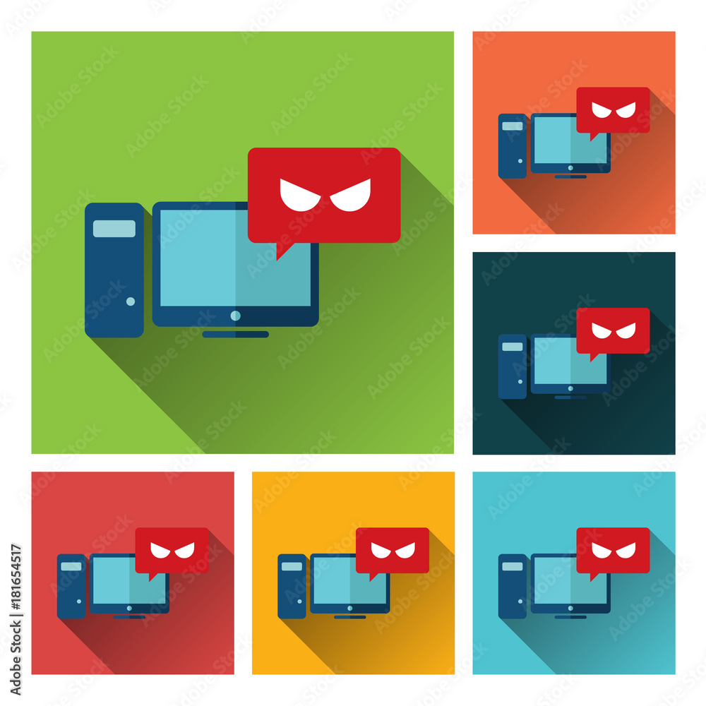 Alert notification on desktop computer vector, malware concept, spam data, fraud internet error, insecure connection, online scam, virus Alert notification on desktop computer vector, malware concept, spam data, fraud internet error, insecure connection, online scam, virus