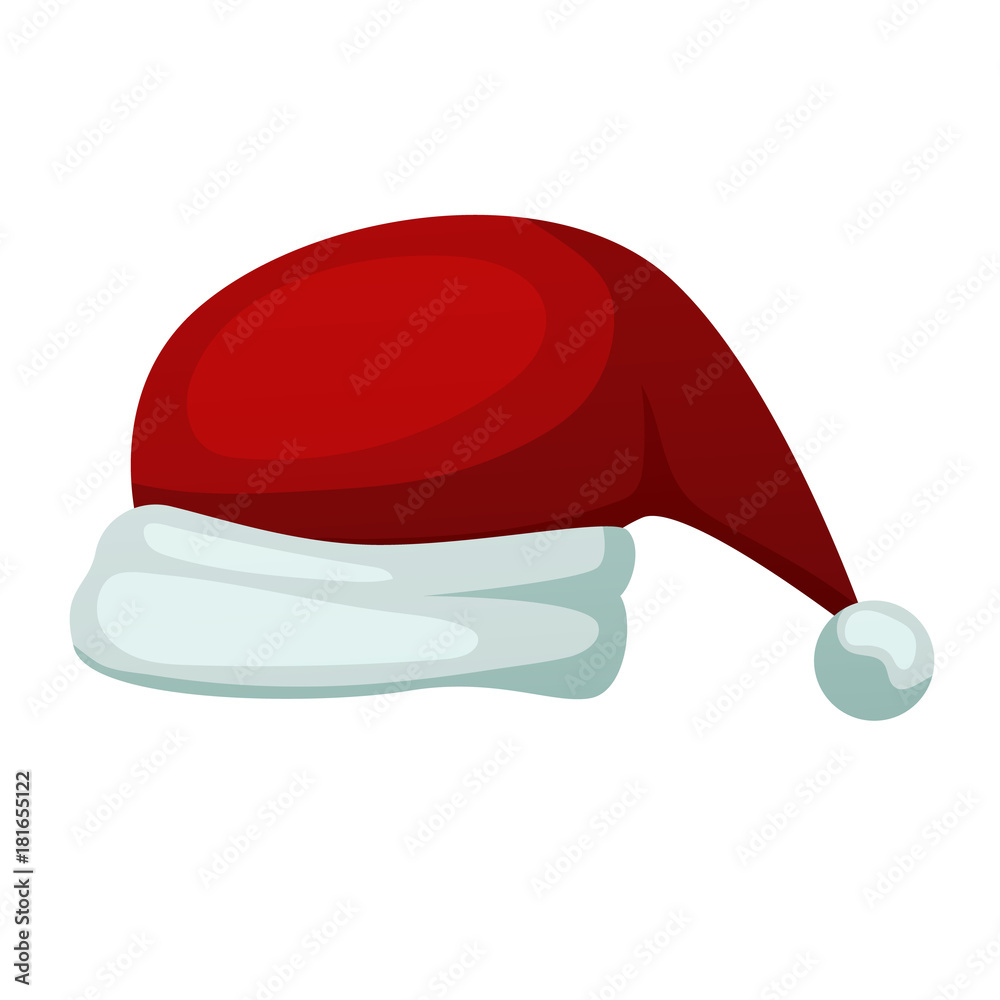 Beautiful festive red Christmas Santa Claus hat. Beautiful festive red Christmas Santa Claus hat.
