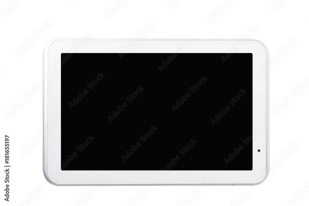 White tablet computer isolated on over white background White tablet computer isolated on over white background