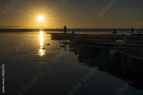 Sunset at Low Tide at Swamis I © Justin