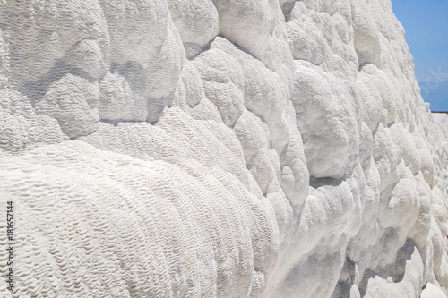 View of natural travertine lodgments photo