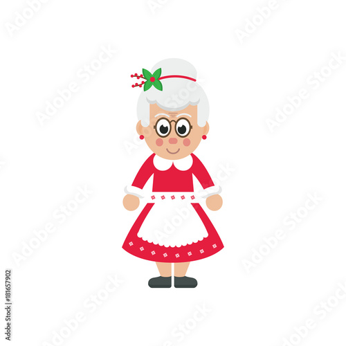 cartoon mrs santa