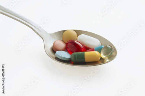 various pills and capsules for cure