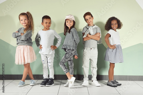 Cute stylish children near ...