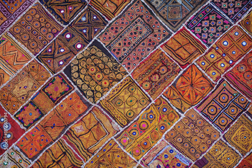 Traditional Indian Wall Tapestry in Rajasthan India