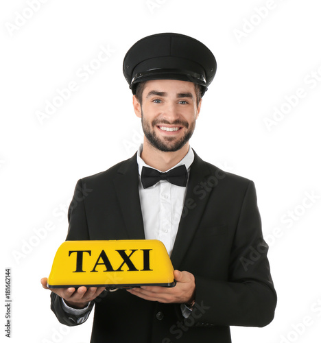 Handsome male driver with t...