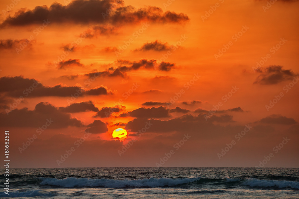 Fototapeta premium Sunset under the sea