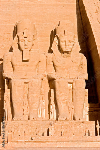 Statue of Pharaoh Ramses II at the Temple of Abu Simbel - Egypt photo